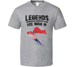 Legends Are Born In Croatia Vintage T Shirt Legends Are Born In Croatia Vintage T Shirt