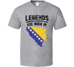 Legends Are Born In Bosnia And Herzegovina Vintage T Shirt Legends Are Born In Bosnia And Herzegovina Vintage T Shirt
