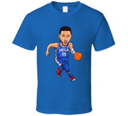 Ben Simmons Philadelphia Basketball Cartoon T Shirt Ben Simmons Philadelphia Basketball Cartoon T Shirt