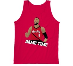 Dame Time Damian Lillard Cartoon Tanktop Dame Time Damian Lillard Cartoon Tanktop