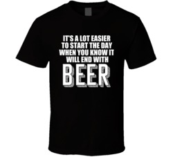 End The Day With Beer Funny Drinking T Shirt End The Day With Beer Funny Drinking T Shirt