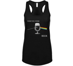 Wish You Were Beer Darkside Of The Moon Parody Ladies Tanktop