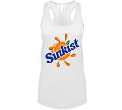 Sunkist Orange Soda Pop Drink Logo Ladies Tanktop