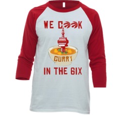 We Cook Curry In The 6ix Funny Toronto Basketball Raglan T Shirt We Cook Curry In The 6ix Funny Toronto Basketball Raglan T Shirt