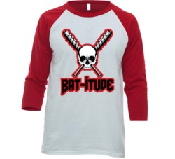 Bat-itude Funny Softball Baseball Team Jersey Raglan T Shirt Bat-itude Funny Softball Baseball Team Jersey Raglan T Shirt