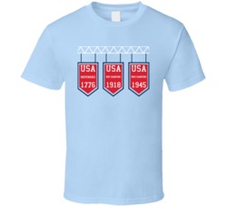 Usa World War Back To Back Champion Banner T Shirt