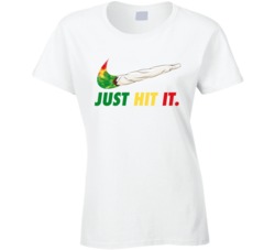 Just Hit It Nike Parody Cannabis Weed Joint Doobie Stoner T Shirt Just Hit It Nike Parody Cannabis Weed Joint Doobie Stoner T Shirt