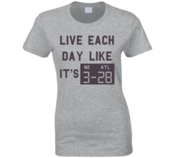 Live Each Day Like It's 28 3 Atlanta New England Football T Shirt Live Each Day Like It's 28 3 Atlanta New England Football T Shirt