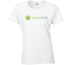 Weedmd Inc Cannabis Weed Marijuana Stoner Company Logo Fan T Shirt
