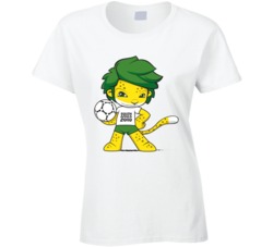 Zakumi South Africa 2010 World Cup Mascot Fan T Shirt Zakumi South Africa 2010 World Cup Mascot Fan T Shirt