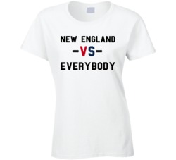 New England Vs Everybody Football Team Colours T Shirt New England Vs Everybody Football Team Colours T Shirt