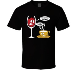 She Loves Me More Coffee Wine Debate Funny Cute T Shirt She Loves Me More Coffee Wine Debate Funny Cute T Shirt