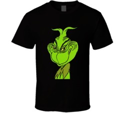 The Grinch Who Stole Christmas Face Cartoon Black T Shirt The Grinch Who Stole Christmas Face Cartoon Black T Shirt