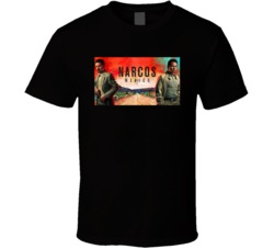 Narco Mexico Netflix Distressed Look Poster Fan T Shirt Narco Mexico Netflix Distressed Look Poster Fan T Shirt