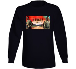 Narco Mexico Netflix Distressed Look Poster Fan Long Sleeve Narco Mexico Netflix Distressed Look Poster Fan Long Sleeve