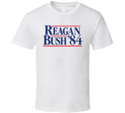 Vintage Eighties Reagan Bush '84 T Shirt