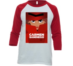 Carmen Sandiego Netflix Original Series Fan Raglan T Shirt Carmen Sandiego Netflix Original Series Fan Raglan T Shirt