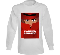 Carmen Sandiego Netflix Original Series Fan Long Sleeve Carmen Sandiego Netflix Original Series Fan Long Sleeve