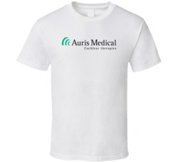 Auris Medical Holding Nasdaq Company Logo Employee Fan T Shirt