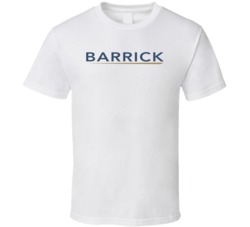 Barrick Gold Corporation Nasdaq Company Logo Employee Fan T Shirt Barrick Gold Corporation Nasdaq Company Logo Employee Fan T Shirt