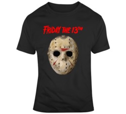 Jason Voorhees Mask Friday The 13th Horror Cult Movie T Shirt