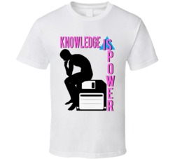 Knowledge Is Power Floppy Disk 90s T Shirt Knowledge Is Power Floppy Disk 90s T Shirt