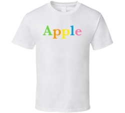 Original Apple Mac Computer Rainbow T Shirt