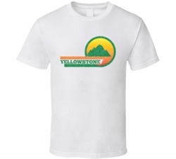 80s Yellowstone National Park Sunset White T Shirt 80s Yellowstone National Park Sunset White T Shirt