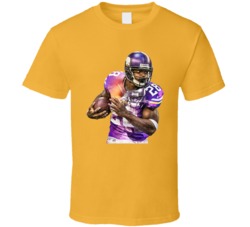 Adrian Peterson Minnesota Football Throw Back T Shirt Adrian Peterson Minnesota Football Throw Back T Shirt