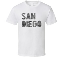 San Diego Neighborhoods Typography City T Shirt San Diego Neighborhoods Typography City T Shirt
