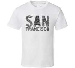 San Francisco Neighborhoods Typography City T Shirt San Francisco Neighborhoods Typography City T Shirt