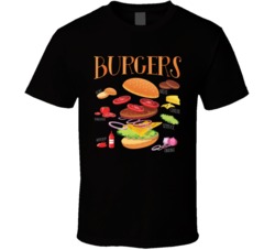 Burgers Recipe America Favorite Food T Shirt Burgers Recipe America Favorite Food T Shirt