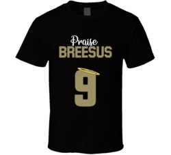 Praise Breesus Drew Brees New Orleans Football Qb Fan Angel Halo T Shi Praise Breesus Drew Brees New Orleans Football Qb Fan Angel Halo T Shi