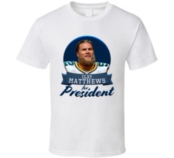 Clay Matthews For President Los Angeles Football T Shirt Clay Matthews For President Los Angeles Football T Shirt