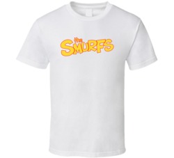 The Smurfs Retro 80s Tv Show Logo Fan T Shirt The Smurfs Retro 80s Tv Show Logo Fan T Shirt