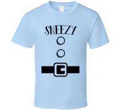 Sneezy Seven Dwarfs Snow White Halloween Costume T Shirt Sneezy Seven Dwarfs Snow White Halloween Costume T Shirt