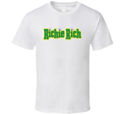 Richie Rich Retro 80s Tv Show Logo Fan T Shirt Richie Rich Retro 80s Tv Show Logo Fan T Shirt