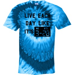 Live Each Day Like It's 28 3 Atlanta New England Football Tie Dye