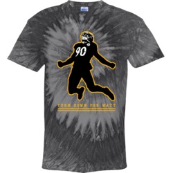 Turn Down For Tj Watt Fan Silhoutte Tie Dye