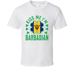 Kiss Me I'm Barbadian Funny St Patrick's Day T Shirt Kiss Me I'm Barbadian Funny St Patrick's Day T Shirt