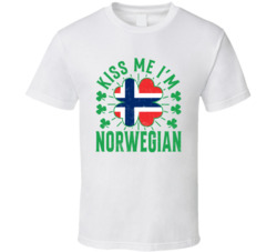 Kiss Me I'm Norwegian Funny St Patrick's Day T Shirt Kiss Me I'm Norwegian Funny St Patrick's Day T Shirt