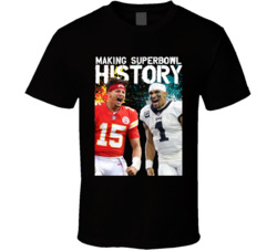 Jalen Hurts Patrick Mahomes Making Superbowl History T Shirt