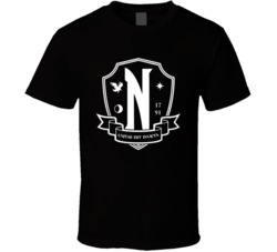 Wednesday Tv Show Nevermore Academy Logo T Shirt Wednesday Tv Show Nevermore Academy Logo T Shirt