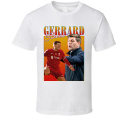 Steven Gerrard 90s Style T Shirt Steven Gerrard 90s Style T Shirt