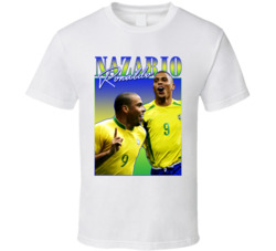 Ronaldo Nazario 90s Style T Shirt Ronaldo Nazario 90s Style T Shirt