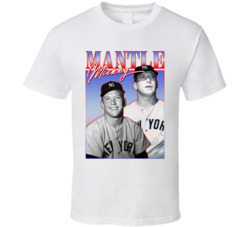 Mickey Mantle 90s Style T Shirt Mickey Mantle 90s Style T Shirt