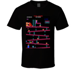Donkey Kong Retro Video Arcade Game Screenshot T Shirt Donkey Kong Retro Video Arcade Game Screenshot T Shirt