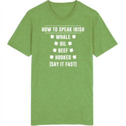 How To Speak Irish St Patrick's Day Clover Funny Ireland Vintage How To Speak Irish St Patrick's Day Clover Funny Ireland Vintage