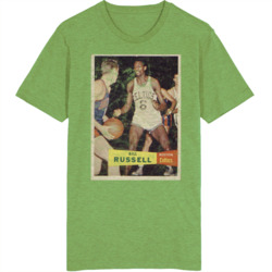 Bill Russell 1957 Retro Sports Basketball Collectors Card Fan Worn Loo Bill Russell 1957 Retro Sports Basketball Collectors Card Fan Worn Loo