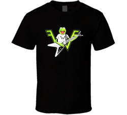 Kermit The Frog Playing The Guitar Weezer Logo T Shirt Kermit The Frog Playing The Guitar Weezer Logo T Shirt